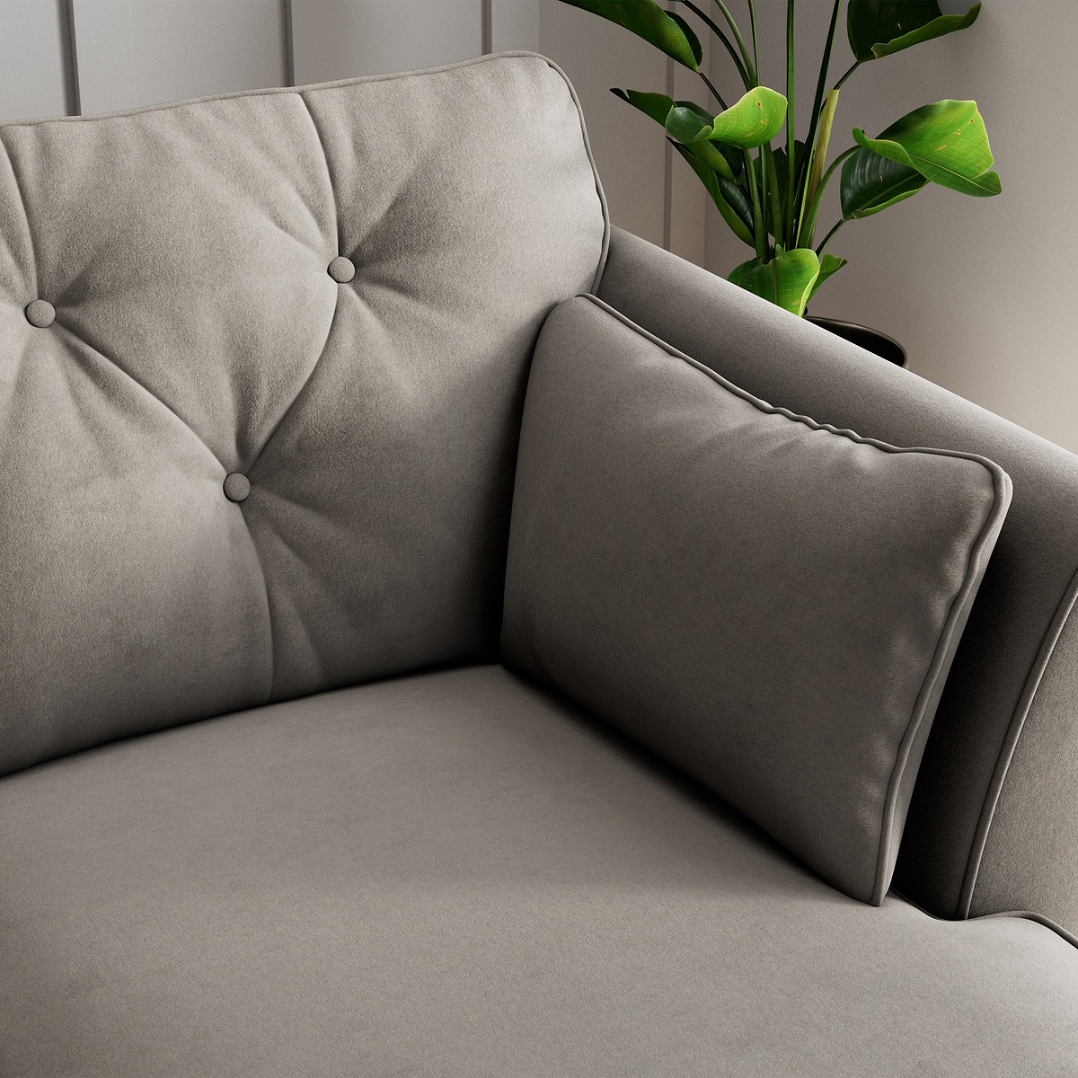 Edison Chaise RH Light Feet Asphalt  Cushion from Roseland Furniture