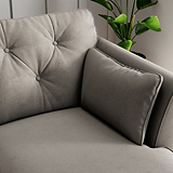 Edison Chaise RH Light Feet Asphalt  Cushion from Roseland Furniture