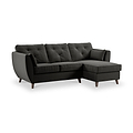 Edison Chaise RH Dark Feet Black from Roseland Furniture