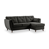Edison Chaise RH Dark Feet Black from Roseland Furniture