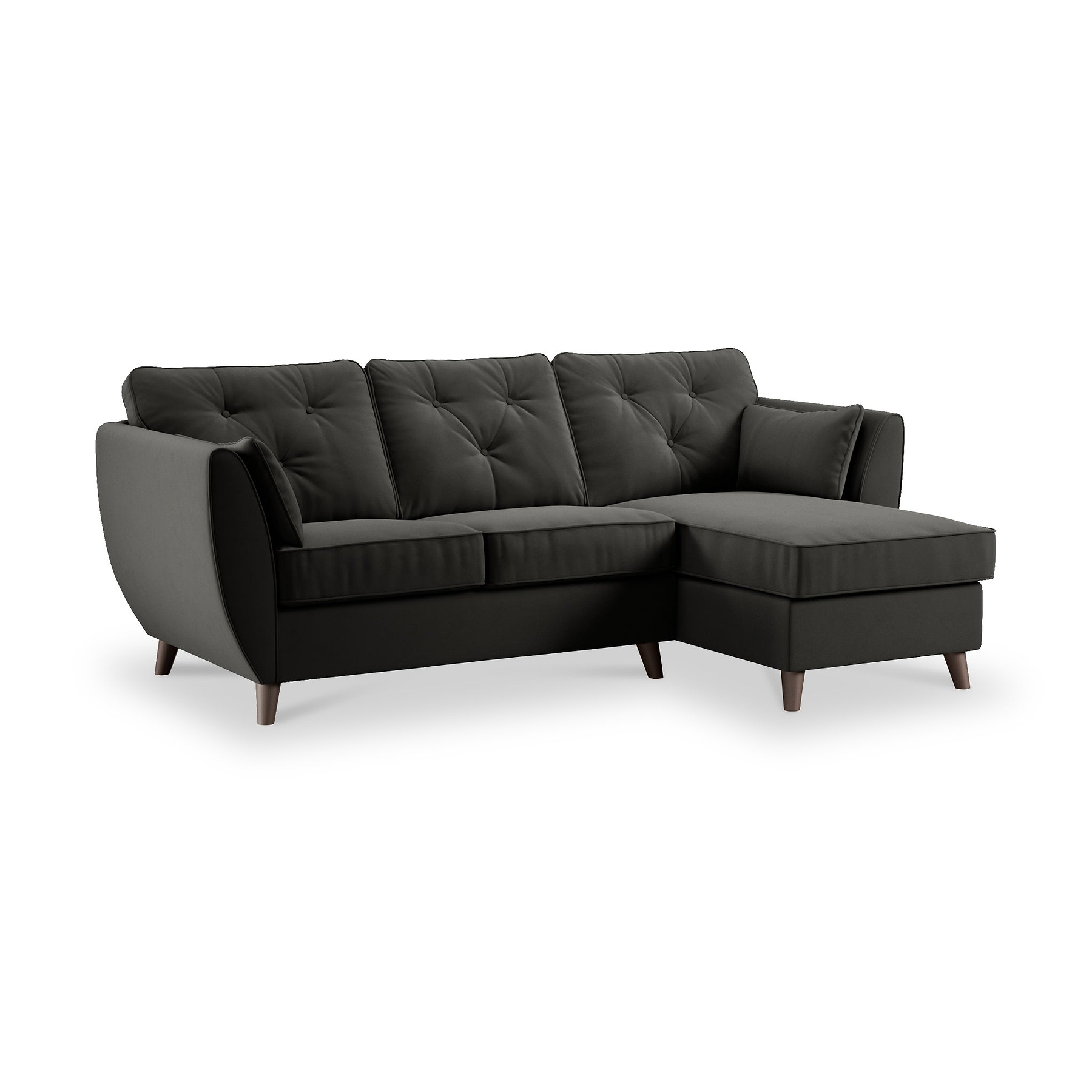Edison Chaise RH Dark Feet Black from Roseland Furniture