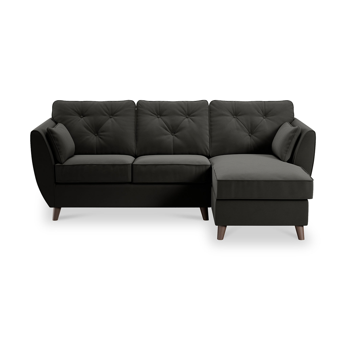 Edison Chaise RH Dark Feet Black from Roseland Furniture
