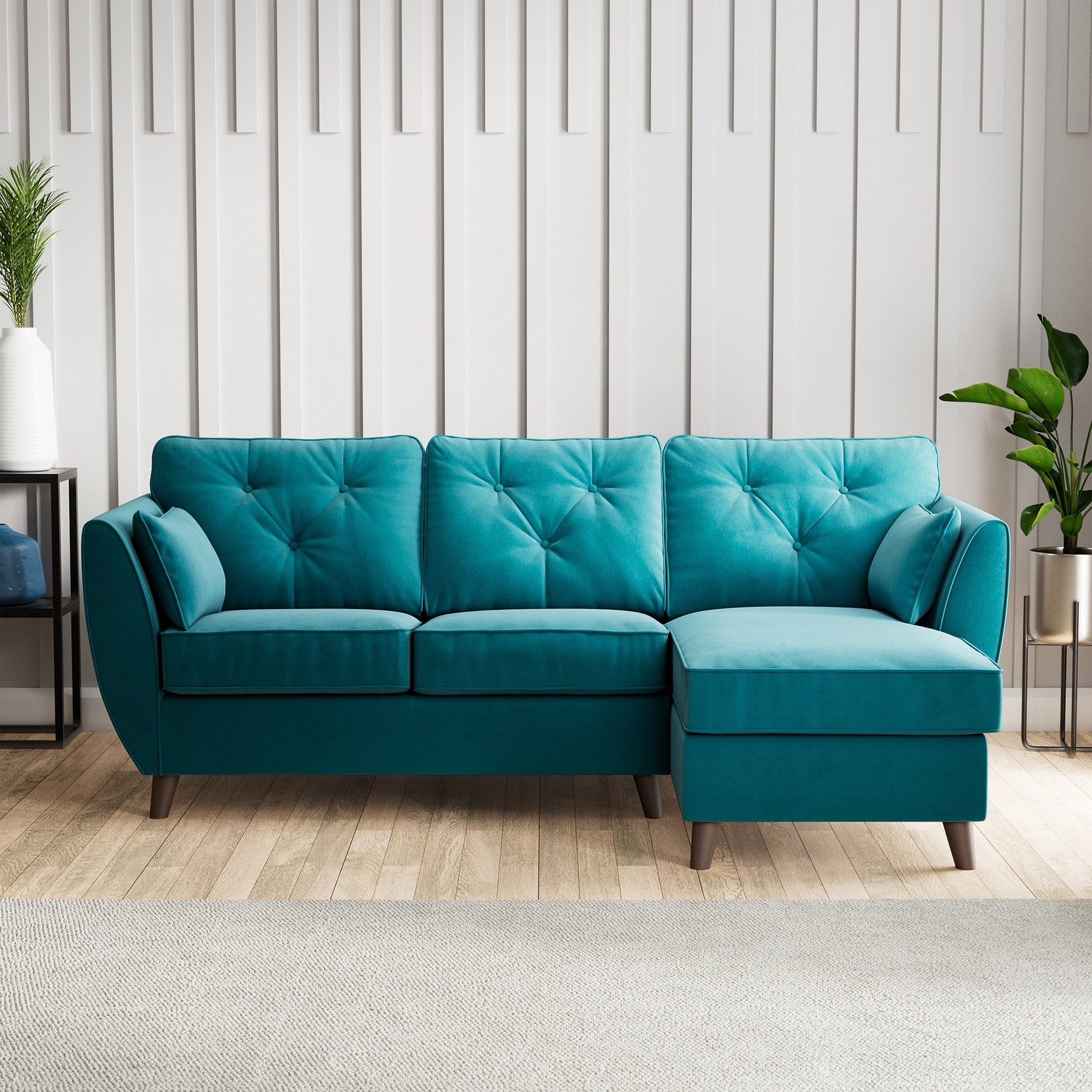 Edison Chaise RH Dark Feet Mallard from Roseland Furniture