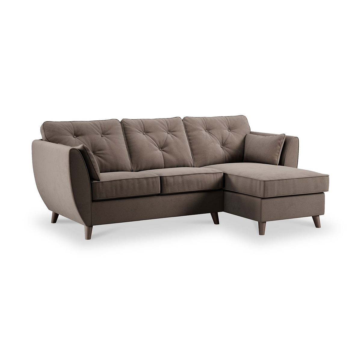 Edison Chaise RH Dark Feet Mole from Roseland Furniture