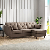 Edison Chaise RH Dark Feet Mole from Roseland Furniture