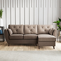 Edison Chaise RH Dark Feet Mole from Roseland Furniture