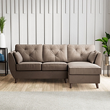 Edison Chaise RH Dark Feet Mole from Roseland Furniture