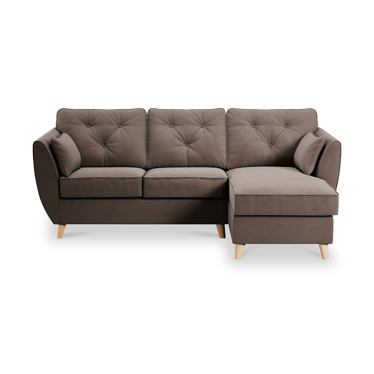 Edison Chaise RH Light Feet Mole from Roseland Furniture