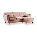 Edison Chaise RH Dark Feet Blush from Roseland Furniture