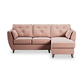 Edison Chaise RH Dark Feet Blush from Roseland Furniture