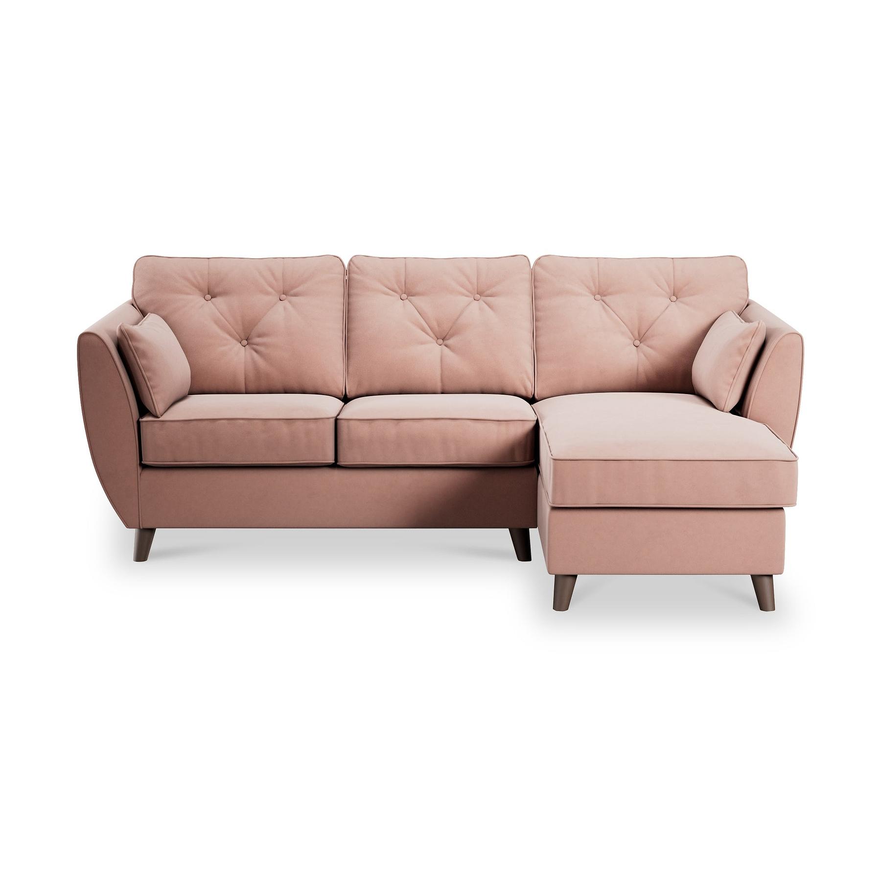 Edison Chaise RH Dark Feet Blush from Roseland Furniture