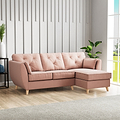 Edison Chaise RH Light Feet Blush from Roseland Furniture