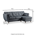 Edison Leather Chaise Dimensions