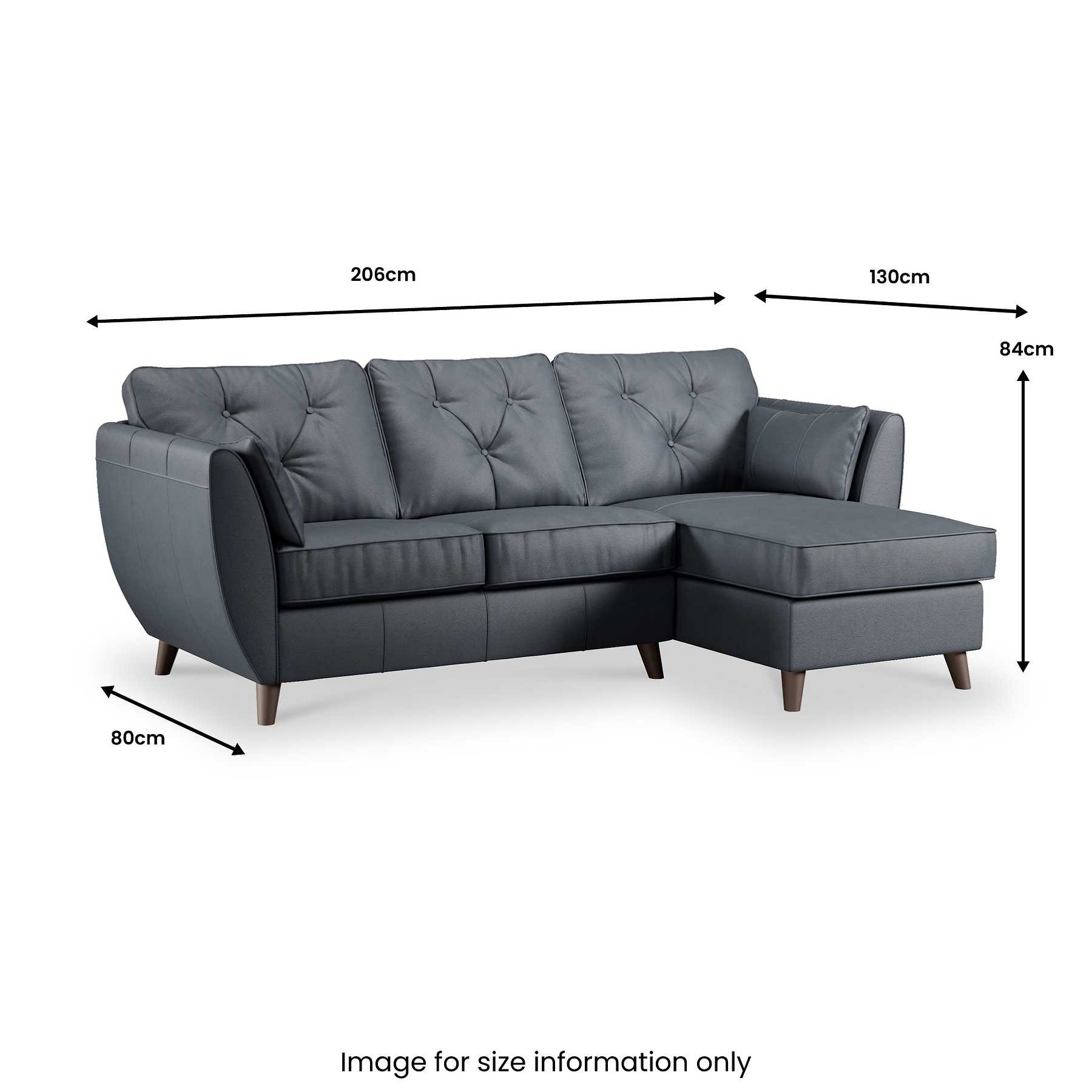 Edison Leather Chaise Dimensions