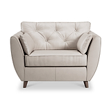 Edison Leather Snuggle Chair Dark Feet Cloud from Roseland Furniture