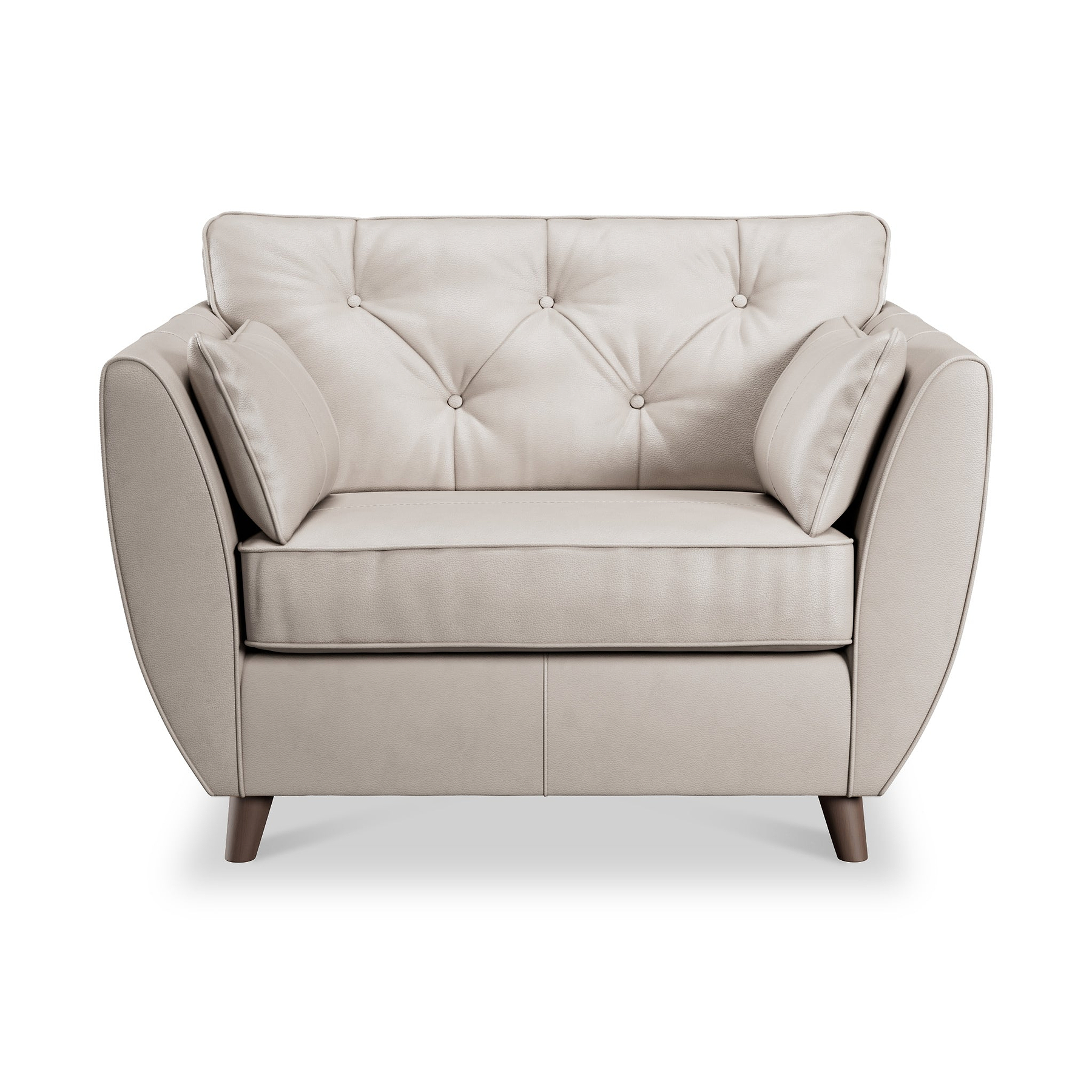 Edison Leather Snuggle Chair Dark Feet Cloud from Roseland Furniture
