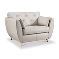 Edison Leather Snuggle Chair Light Feet Cloud from Roseland Furniture