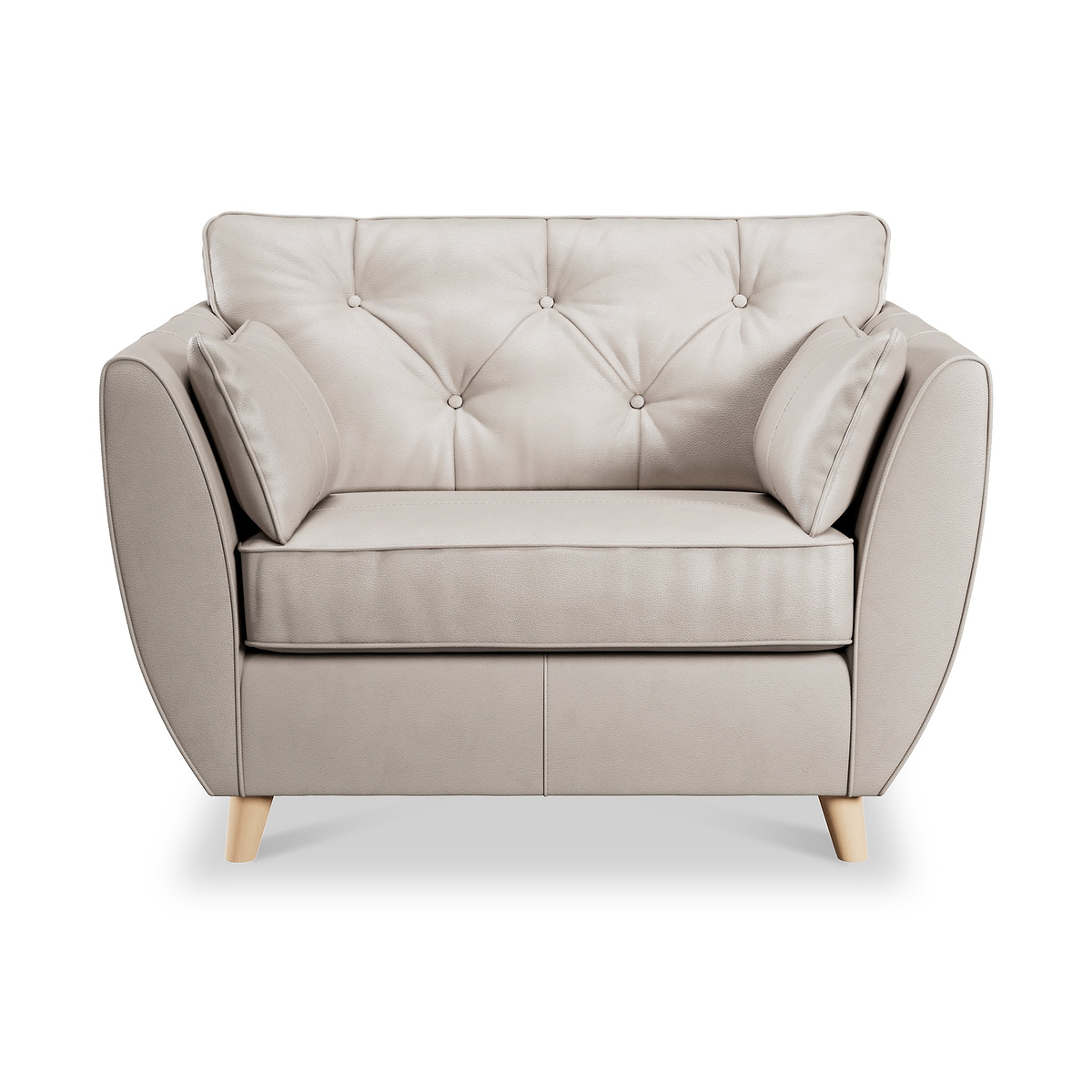 Edison Leather Snuggle Chair Light Feet Cloud from Roseland Furniture