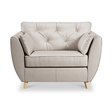 Edison Leather Snuggle Chair Light Feet Cloud from Roseland Furniture