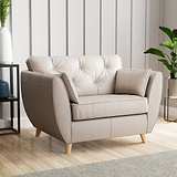 Edison Leather Snuggle Chair Light Feet Cloud from Roseland Furniture