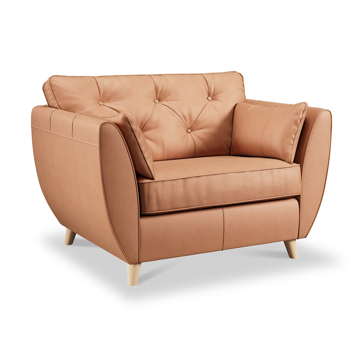Edison Leather Snuggle Chair Light Feet Saddle from Roseland Furniture