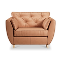 Edison Leather Snuggle Chair Light Feet Saddle from Roseland Furniture