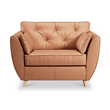 Edison Leather Snuggle Chair Light Feet Saddle from Roseland Furniture