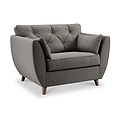 Edison Snuggle Chair Dark Feet Asphalt from Roseland Furniture