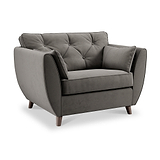 Edison Snuggle Chair Dark Feet Asphalt from Roseland Furniture
