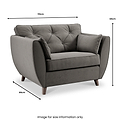 Edison Snuggle Chair Dark Feet Asphalt from Roseland Furniture