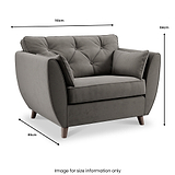 Edison Snuggle Chair Dark Feet Asphalt from Roseland Furniture