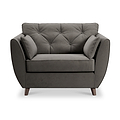 Edison Snuggle Chair Dark Feet Asphalt from Roseland Furniture