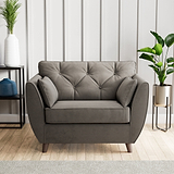Edison Snuggle Chair Dark Feet Asphalt from Roseland Furniture