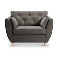 Edison Snuggle Chair Light Feet Asphalt from Roseland Furniture