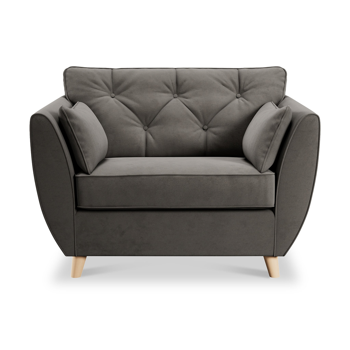 Edison Snuggle Chair Light Feet Asphalt from Roseland Furniture