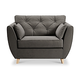 Edison Snuggle Chair Light Feet Asphalt from Roseland Furniture