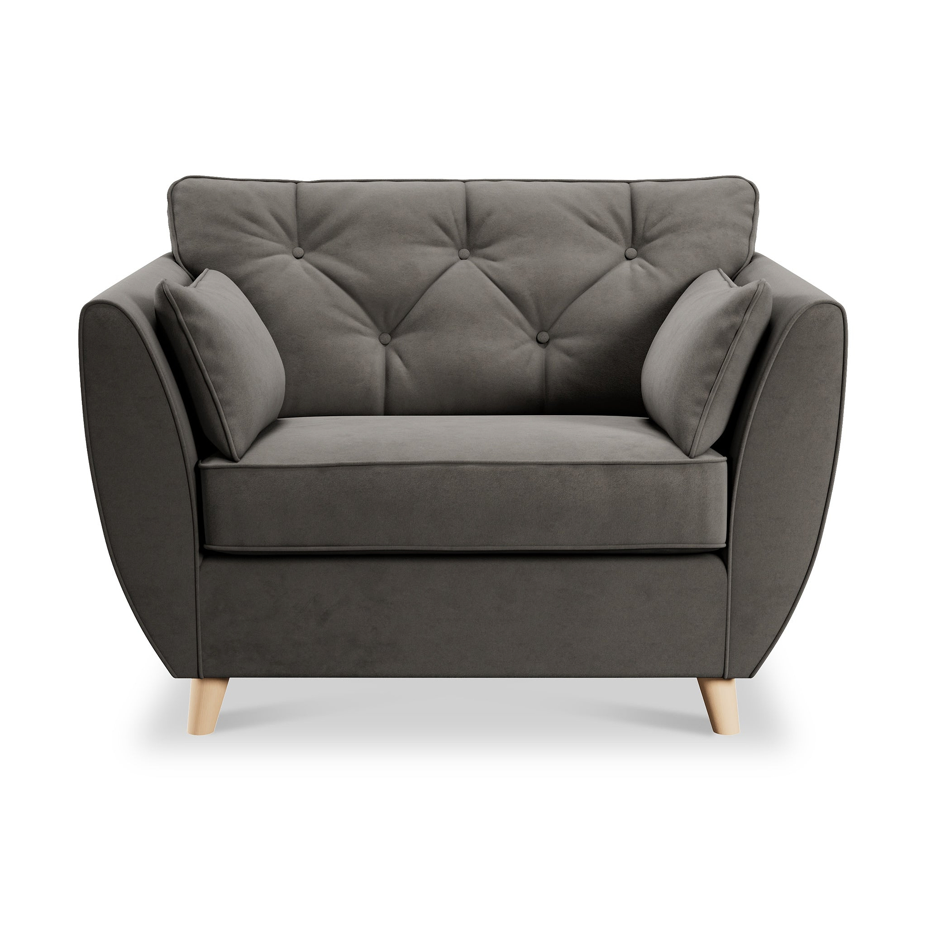 Edison Snuggle Chair Light Feet Asphalt from Roseland Furniture