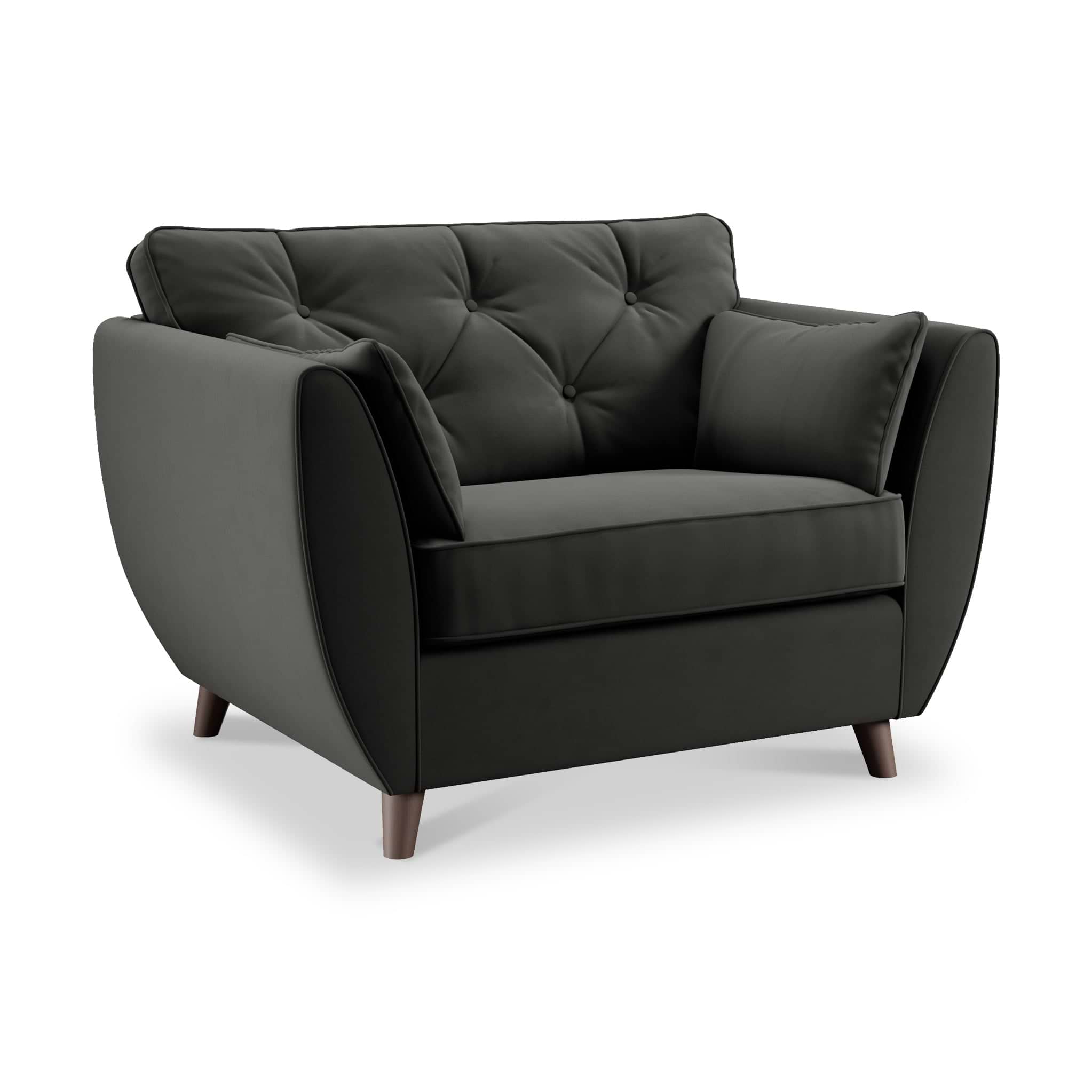 Edison Snuggle Chair Dark Feet Black from Roseland Furniture