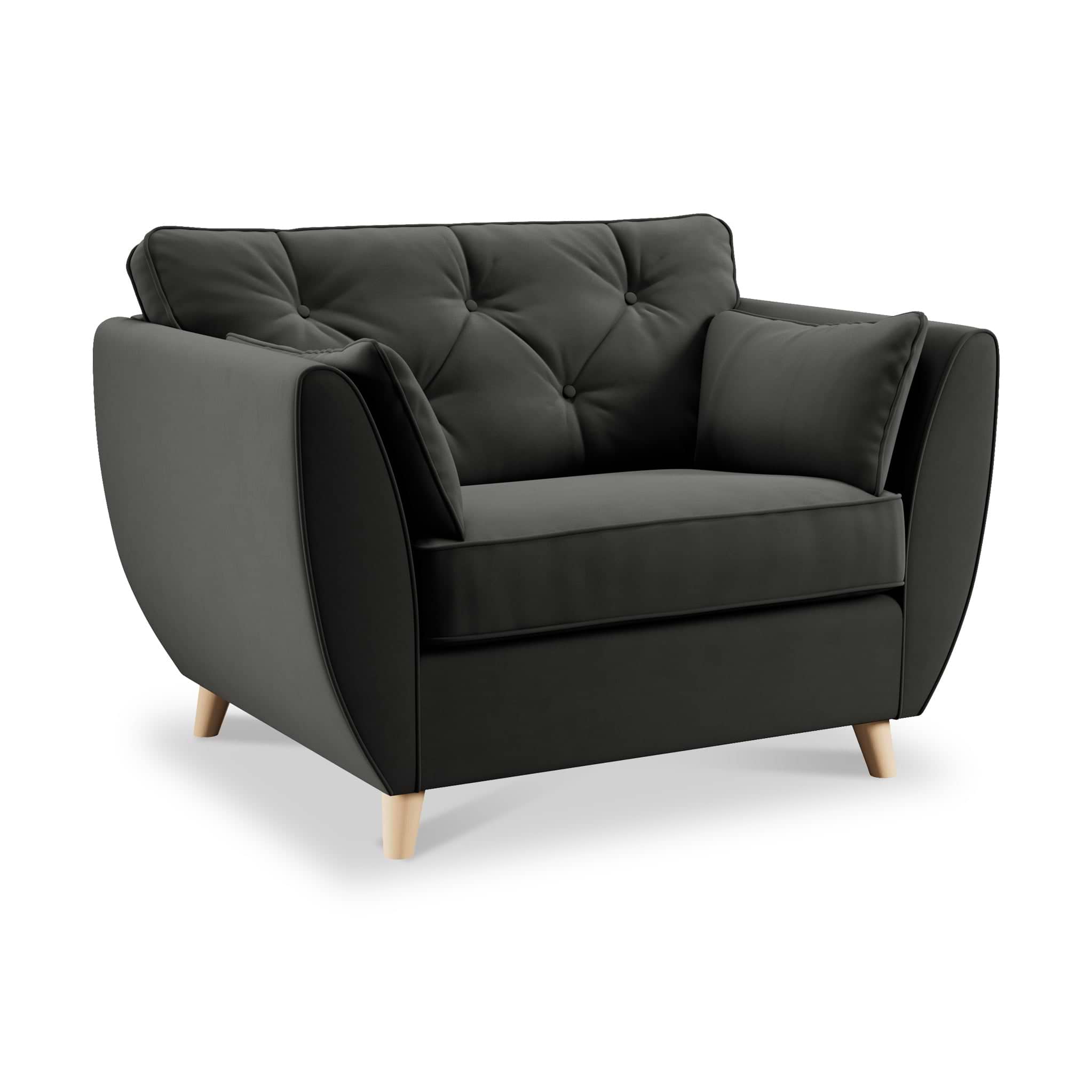 Edison Snuggle Chair Light Feet Black from Roseland Furniture