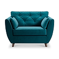 Edison Snuggle Chair Dark Feet Mallard from Roseland Furniture