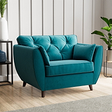 Edison Snuggle Chair Dark Feet Mallard from Roseland Furniture