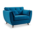 Edison Snuggle Chair Dark Feet Marine from Roseland Furniture