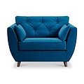 Edison Snuggle Chair Dark Feet Marine from Roseland Furniture