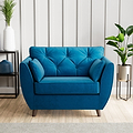 Edison Snuggle Chair Dark Feet Marine from Roseland Furniture