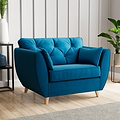 Edison Snuggle Chair Light Feet Marine from Roseland Furniture