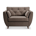 Edison Snuggle Chair Dark Feet Mole from Roseland Furniture
