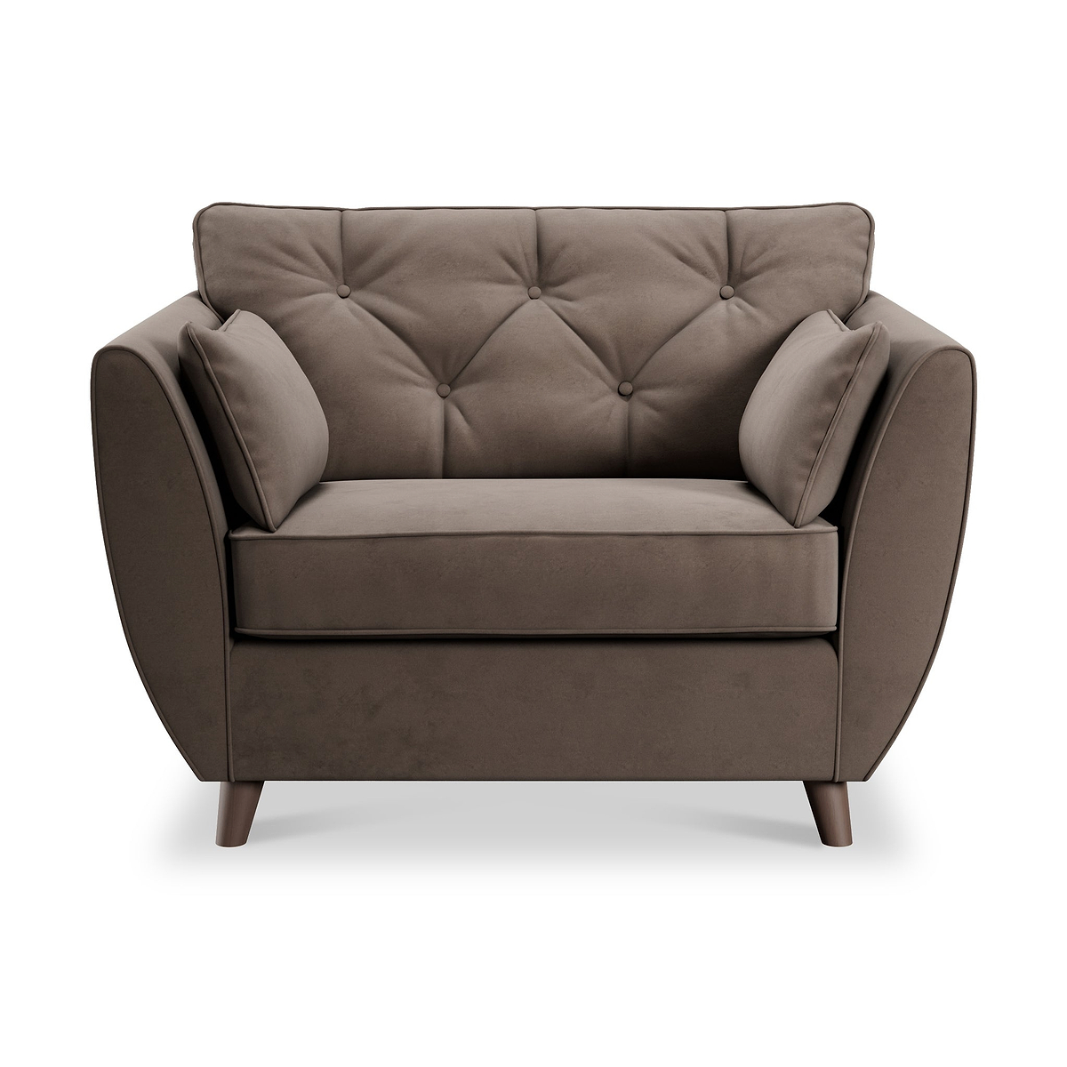 Edison Snuggle Chair Dark Feet Mole from Roseland Furniture