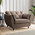 Edison Snuggle Chair Dark Feet Mole from Roseland Furniture