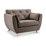 Edison Snuggle Chair Light Feet Mole from Roseland Furniture