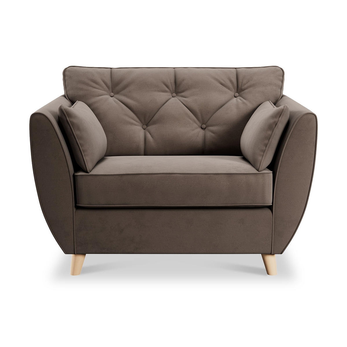 Edison Snuggle Chair Light Feet Mole from Roseland Furniture